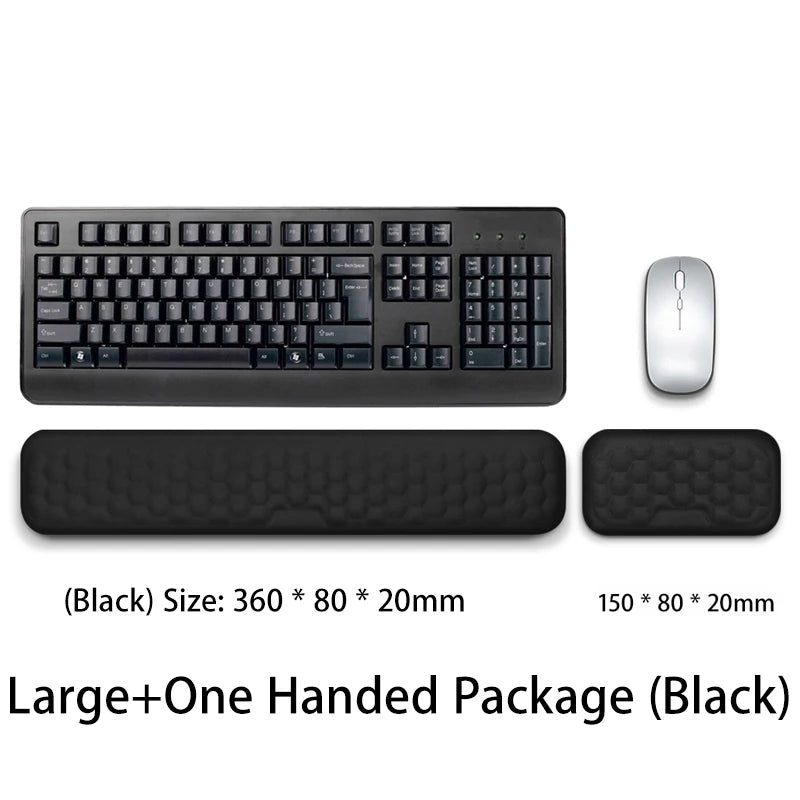 Ergonomic Memory Foam Keyboard and Mouse Wrist Rest