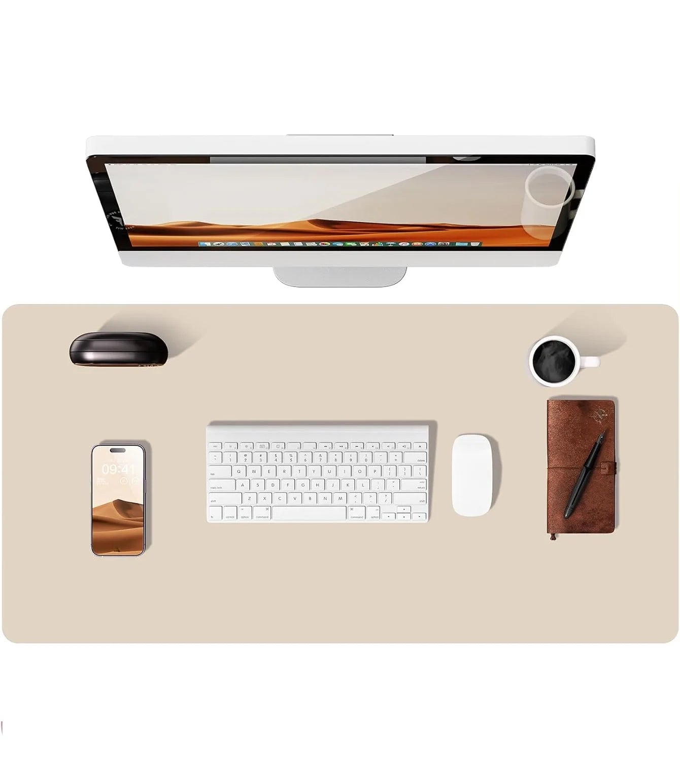 Premium PU Leather Desk Pad Protector