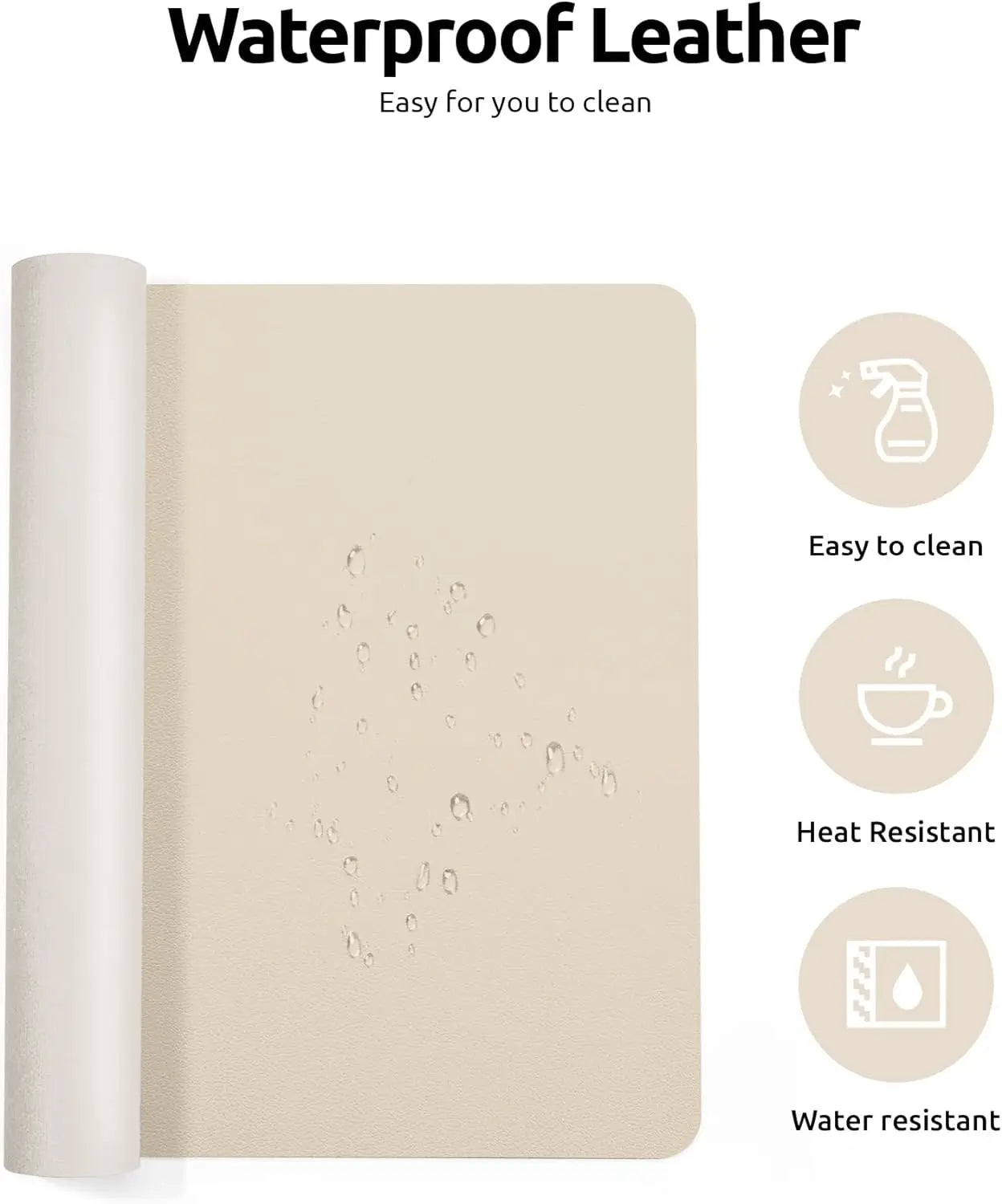 Premium PU Leather Desk Pad Protector