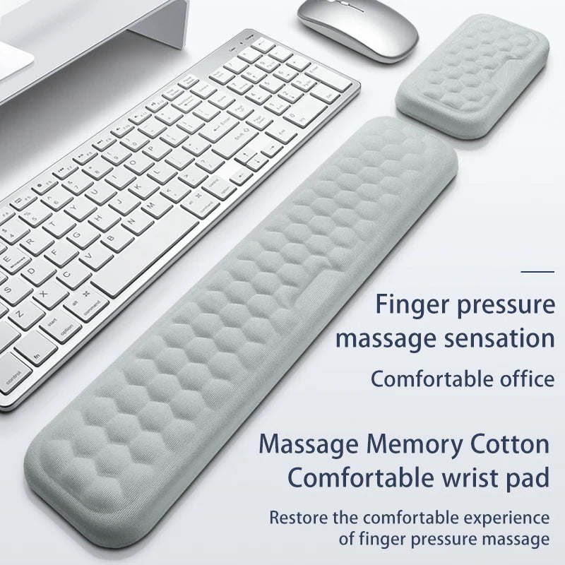 Ergonomic Memory Foam Keyboard and Mouse Wrist Rest