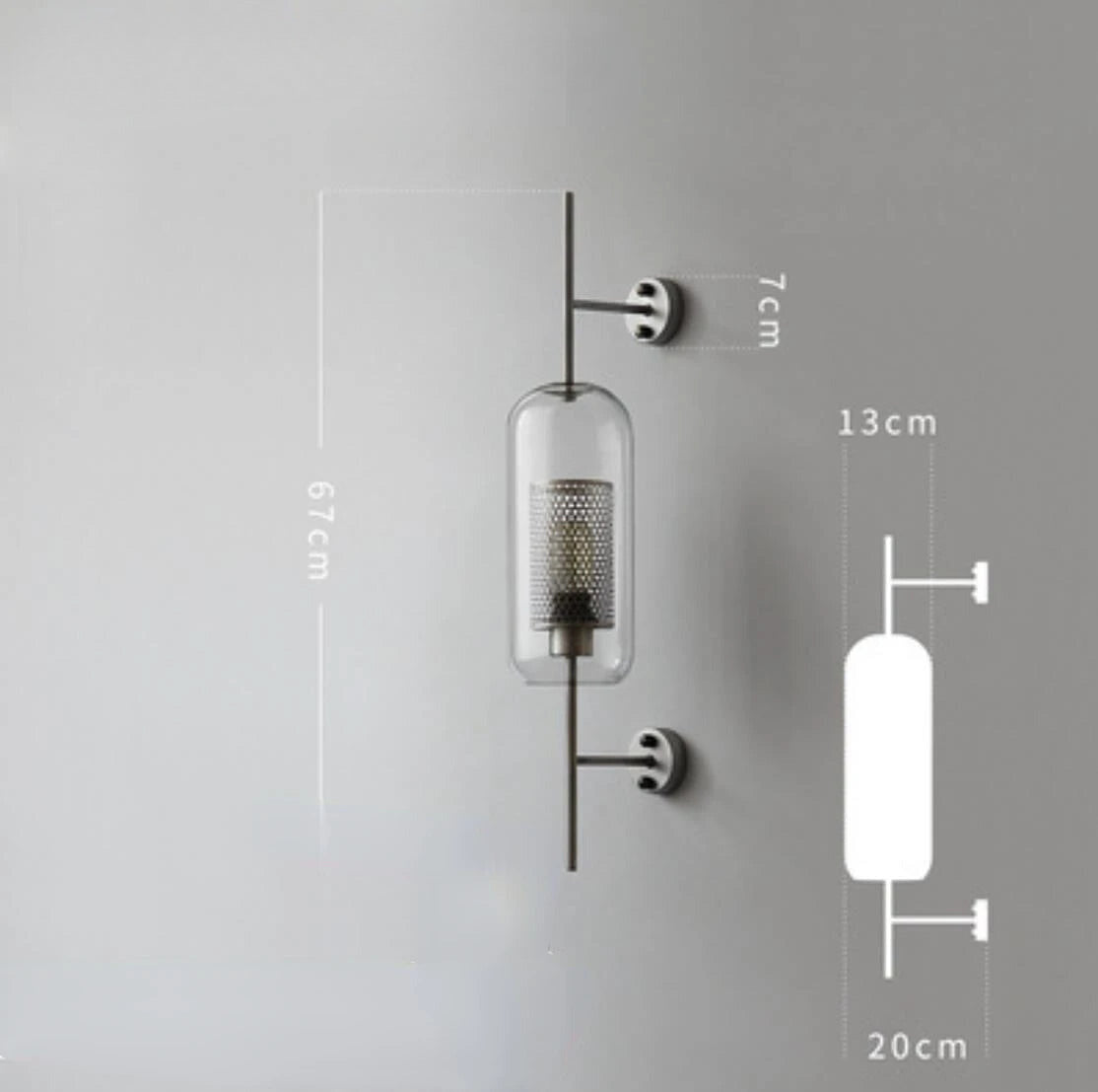 Modern Glass Wall Lamp Fixture