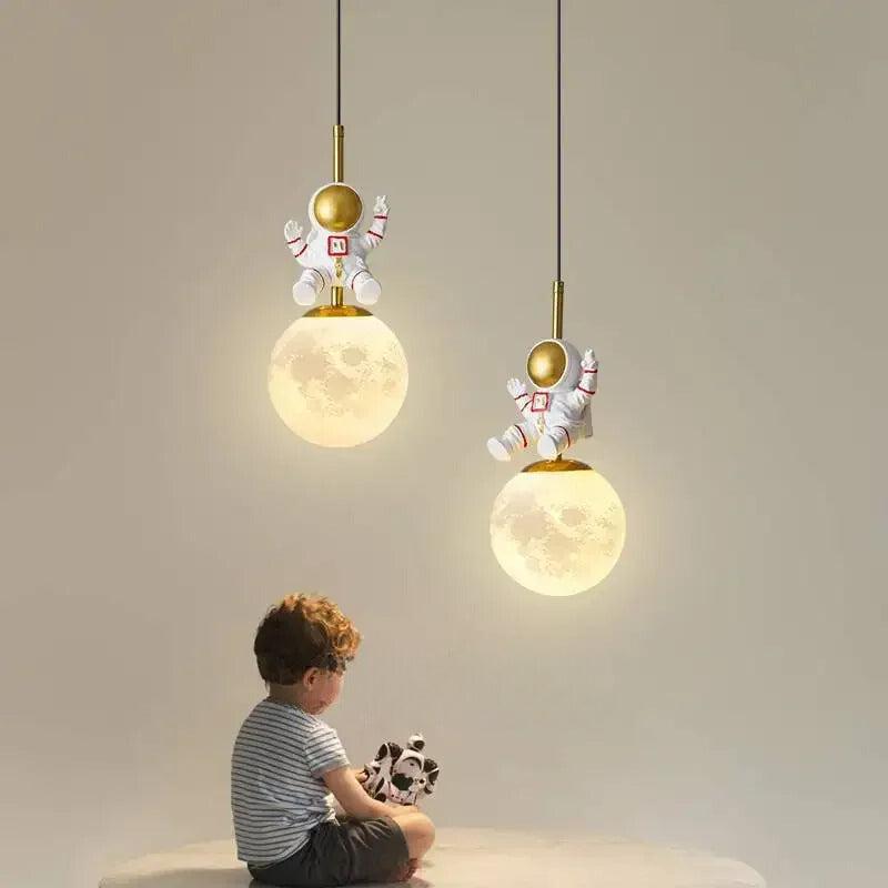 LED Bedside Pendant Lamp Astronaut Chandelier