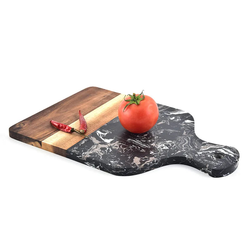 Elegant Acacia Wood & Marble Chopping Board