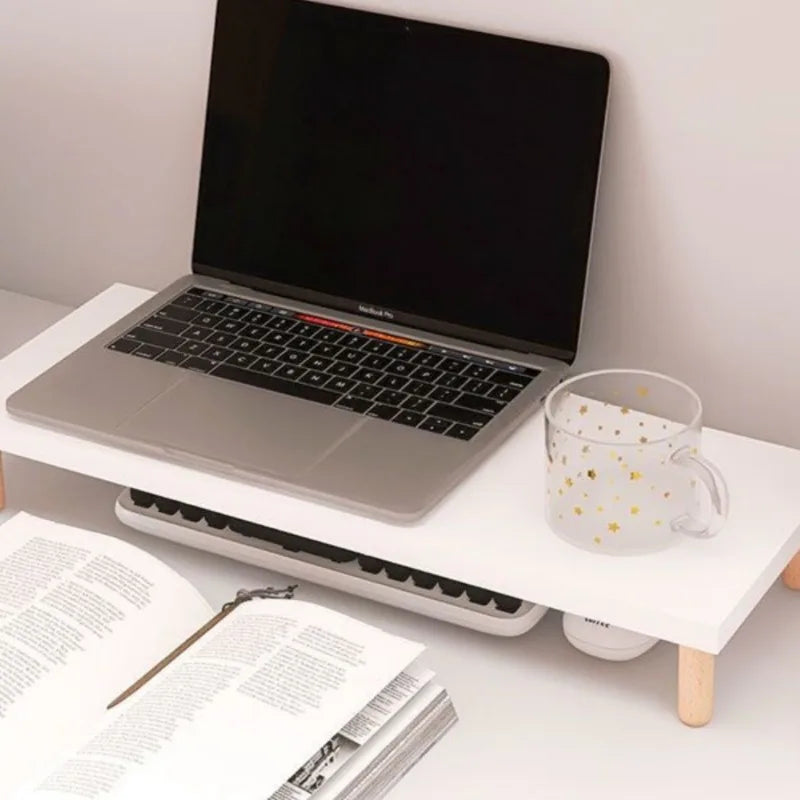 Elegant Desktop Stand with Storage for Home Office