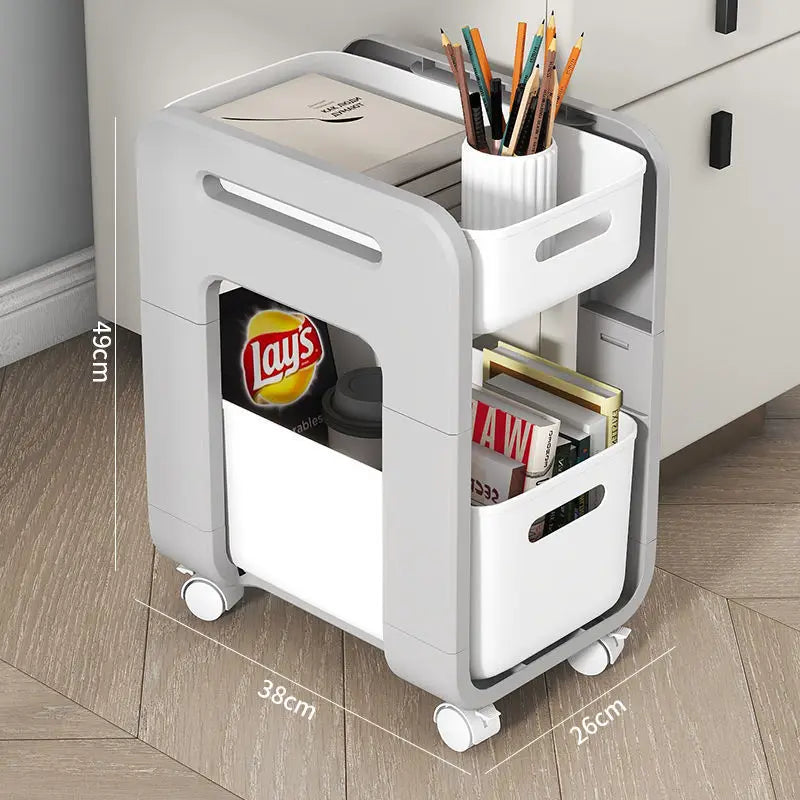 Versatile Mobile Storage Cart for Office & Home