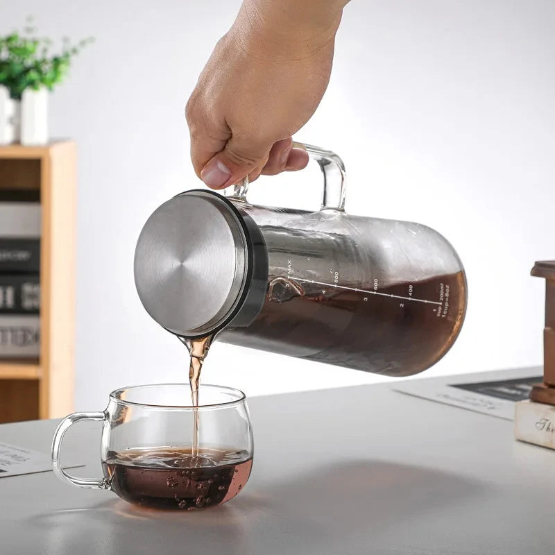 Premium Glass Cold Brew Coffee Maker with Filter