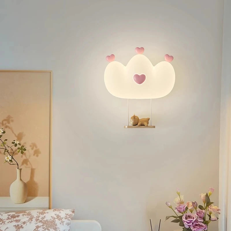 Charming Crown LED Wall Lamp for Kids' Rooms