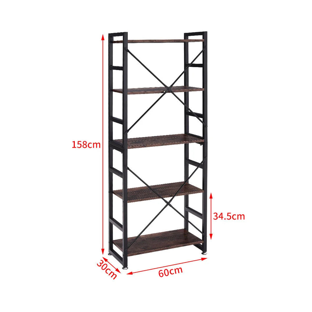 Tier Open Bookshelf Storage Unit