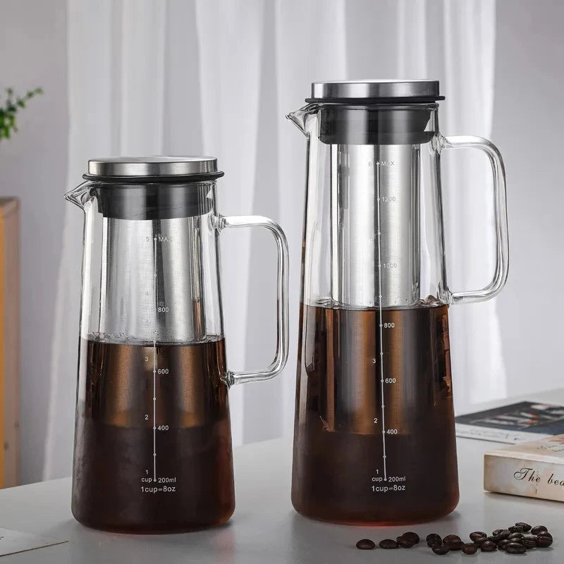 Premium Glass Cold Brew Coffee Maker with Filter