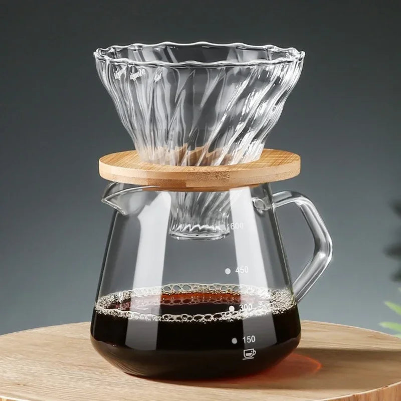 Pour Over Coffee Maker Set Glass