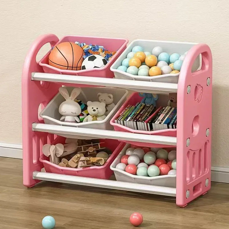 Multi-purpose Kids Cabinet Save Toy Plastic Children's Organizer Bookcase Girls Almacenamiento De Juguetes Kids Furniture