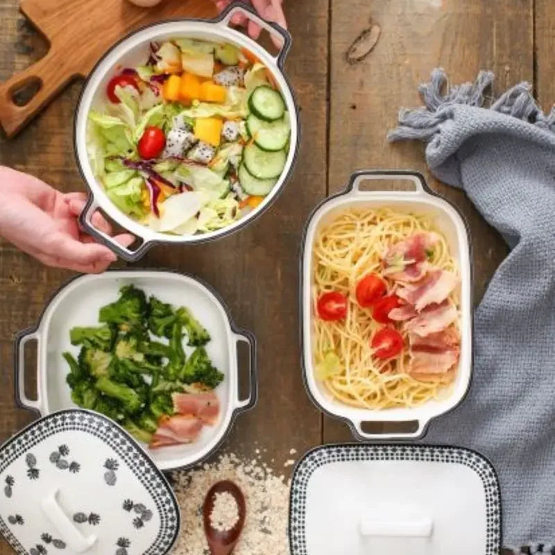 Elegant Ceramic Baking Tray with Lid