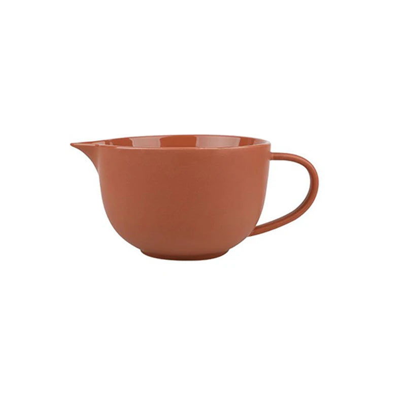 Elegant Ceramic Mixing Bowl with Handle & Spout