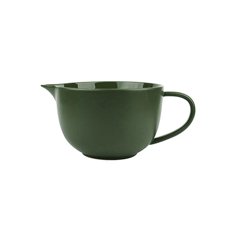 Elegant Ceramic Mixing Bowl with Handle & Spout