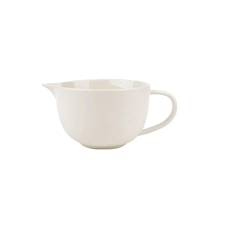 Elegant Ceramic Mixing Bowl with Handle & Spout