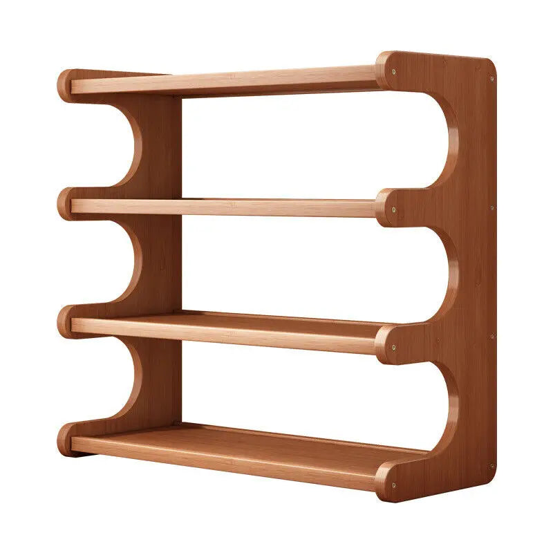 Elegant Bamboo Desktop Organizer Shelf