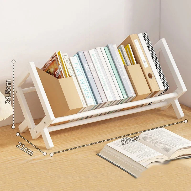 Desktop Bookshelf Home Living Room Decorative Shelf Simple Economic Type Magazine Rack Small-scale Bedroom Fine Storage Shelves