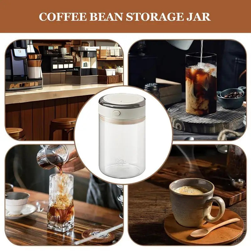 Premium Airtight Glass Coffee Bean Canister