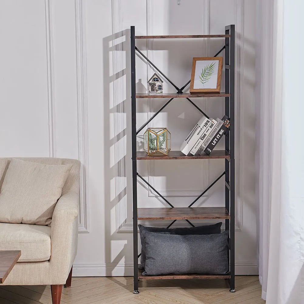 Tier Open Bookshelf Storage Unit