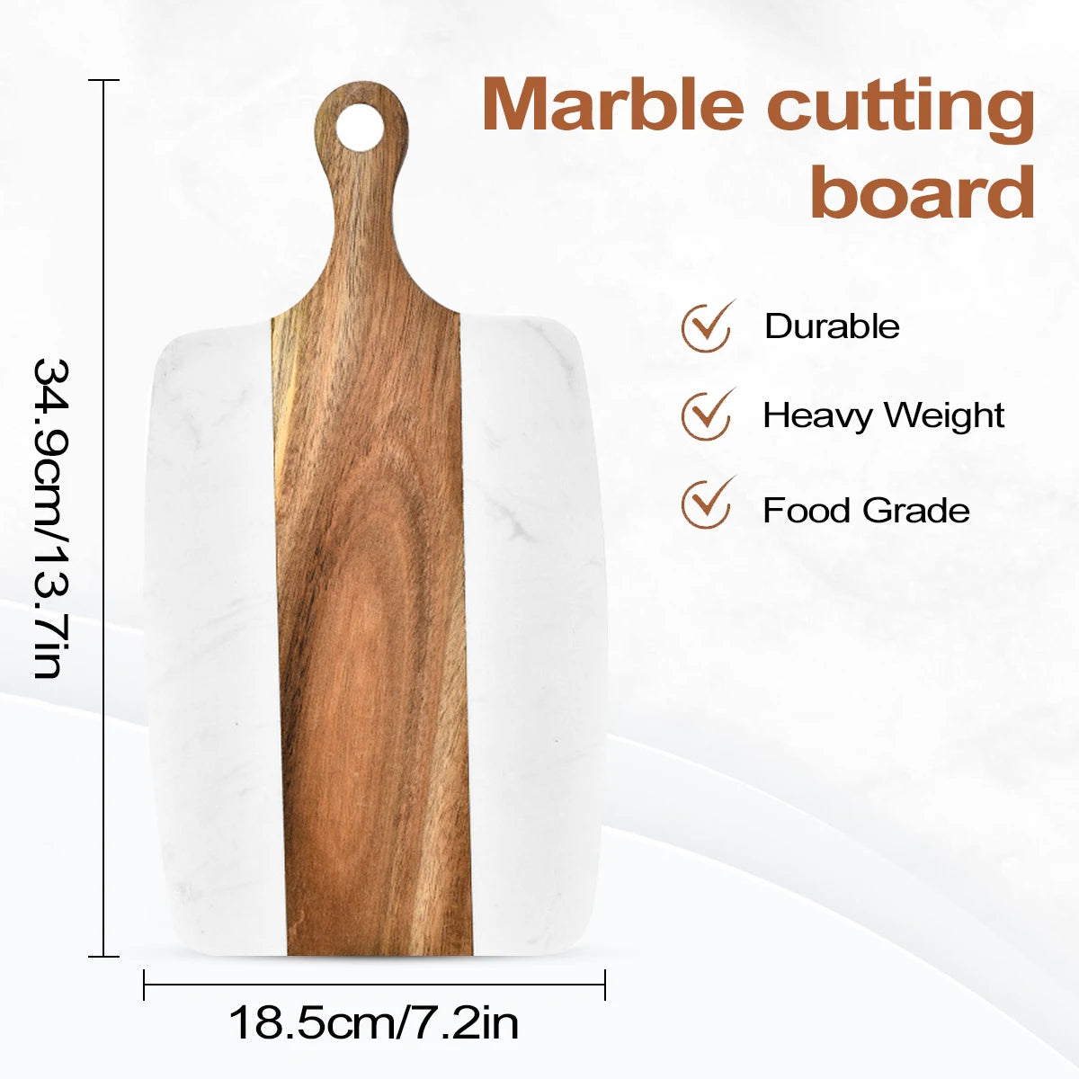 Elegant Acacia Wood & Marble Charcuterie Board