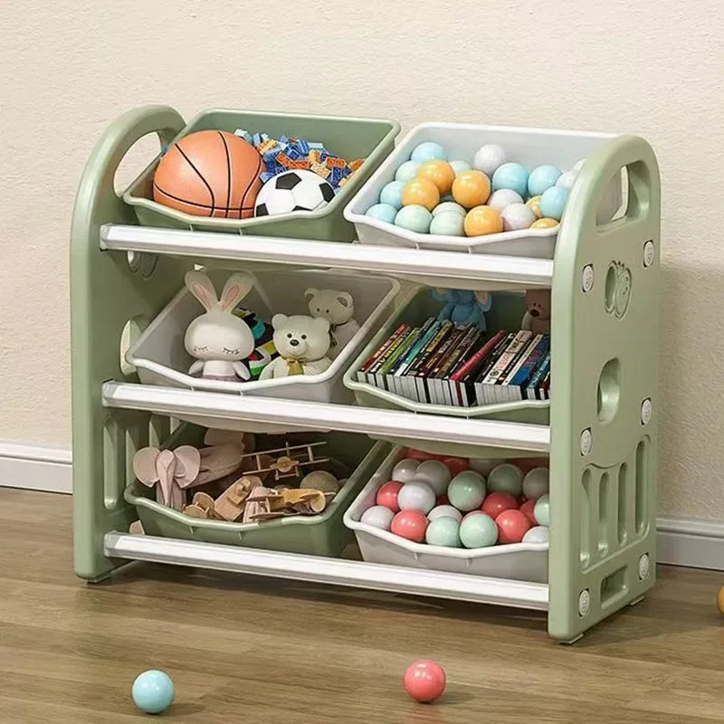 Multi-purpose Kids Cabinet Save Toy Plastic Children's Organizer Bookcase Girls Almacenamiento De Juguetes Kids Furniture