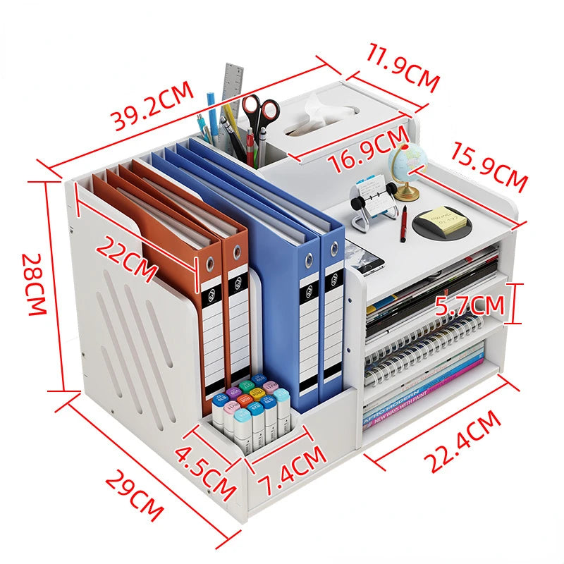 Multifunctional Storage Drawer Office Supplies Home Decoration Desktop Storage Box Student Desk Shelf