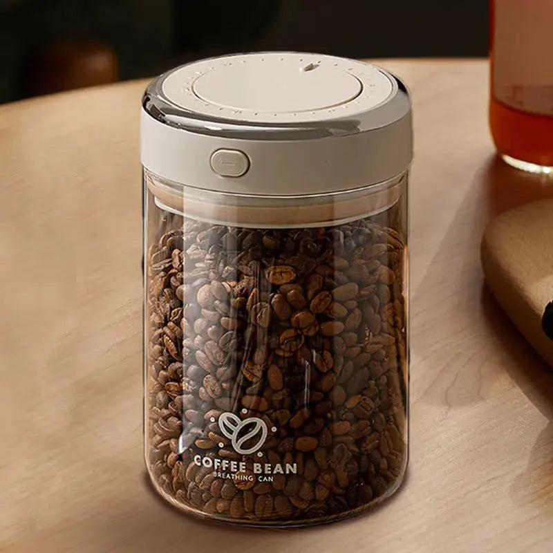 Premium Airtight Glass Coffee Bean Canister