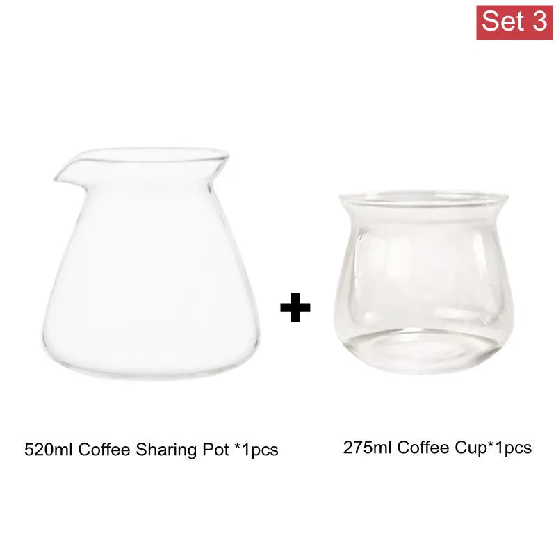 Elegant Glass Coffee Carafe Set for Pour Over Perfection