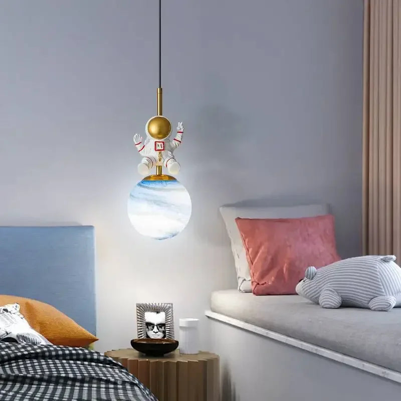 LED Bedside Pendant Lamp Astronaut Chandelier