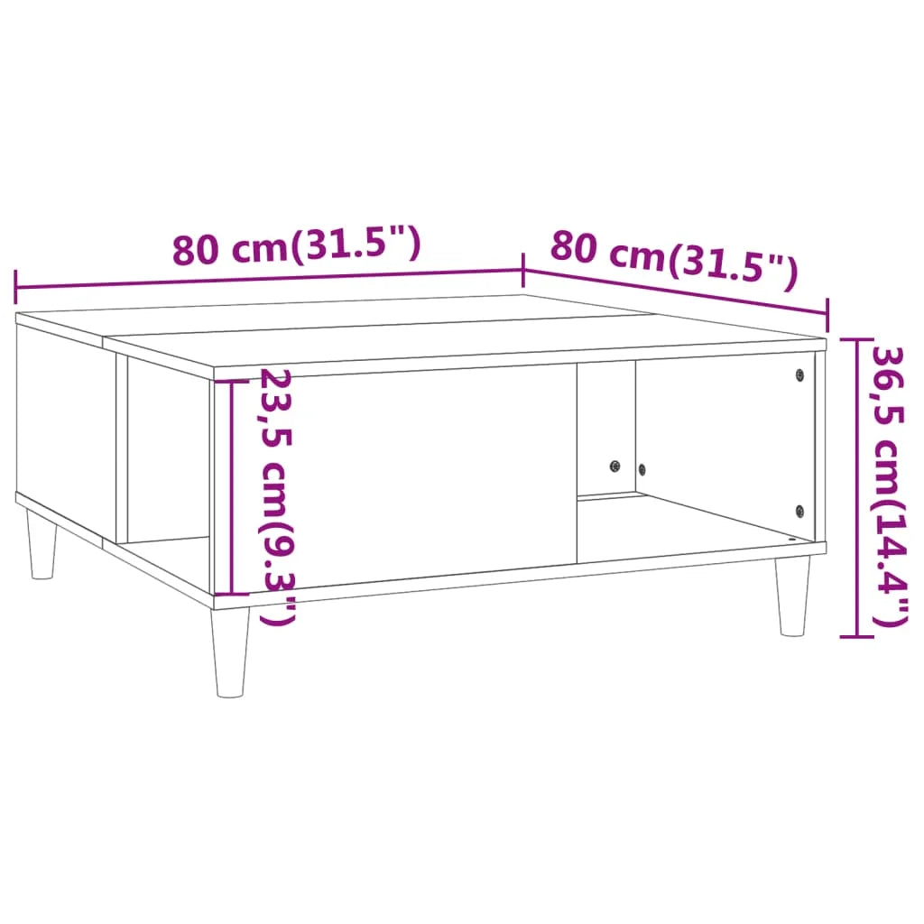 Elegant White Coffee Table with Ample Storage