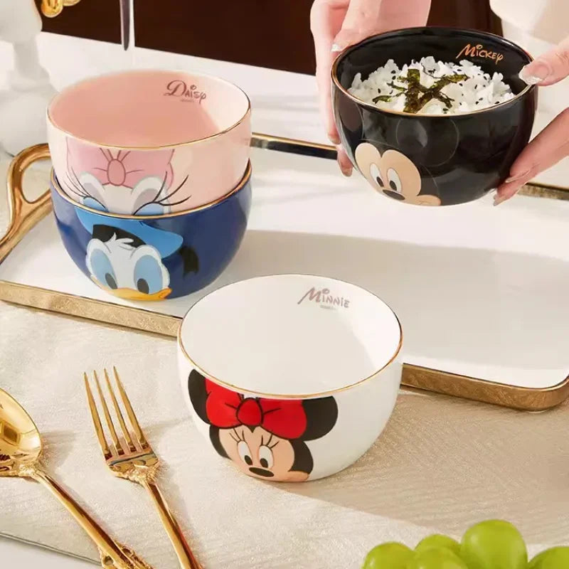 Charming Disney Character Ceramic Bowl Set