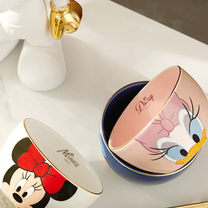 Charming Disney Character Ceramic Bowl Set