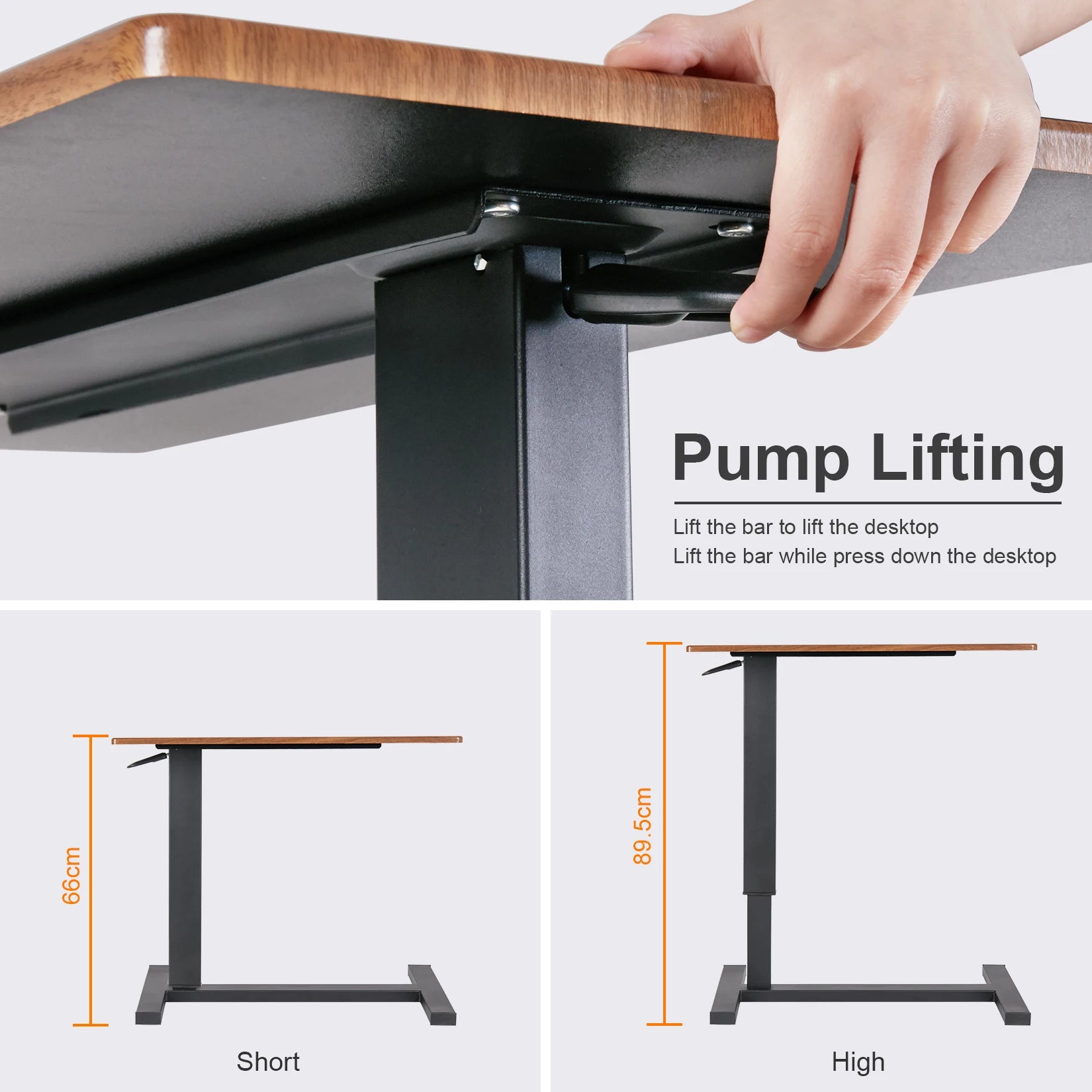 Versatile Adjustable Overbed Table with Hidden Wheels