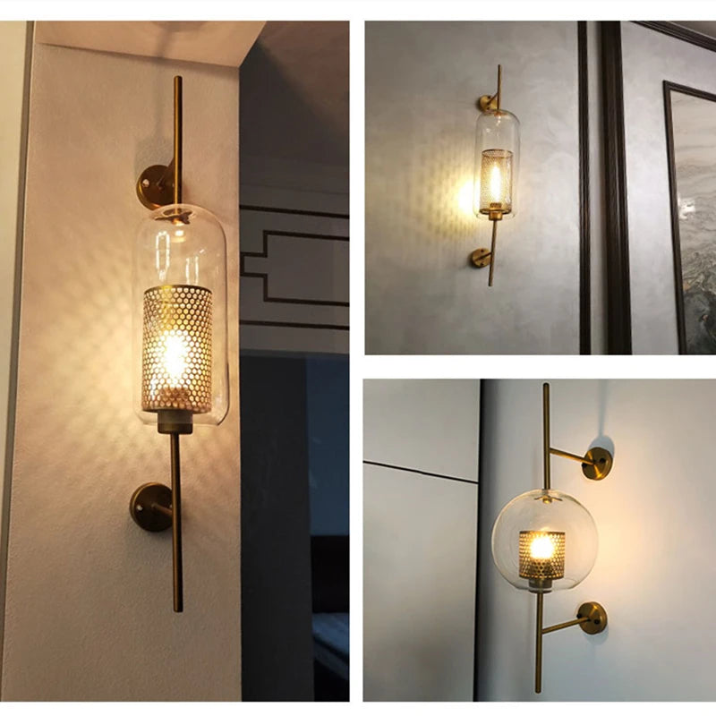 Modern Glass Wall Lamp Fixture