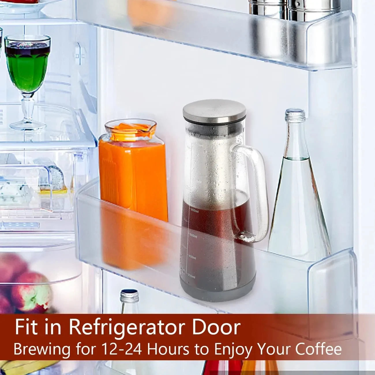 Premium Glass Cold Brew Coffee Maker with Filter