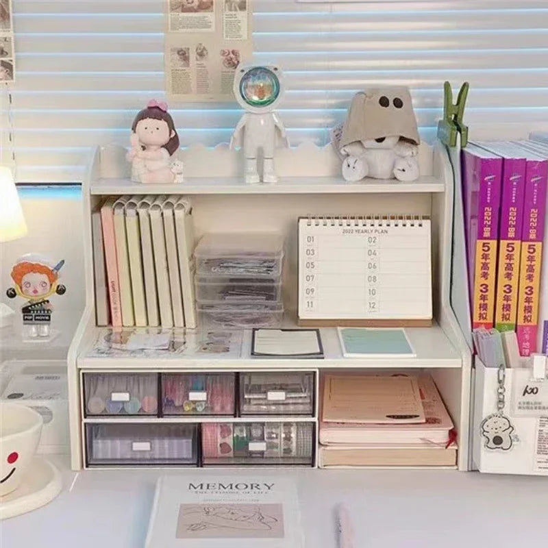 Stylish Two-Layer Desktop Organizer for Home & Office