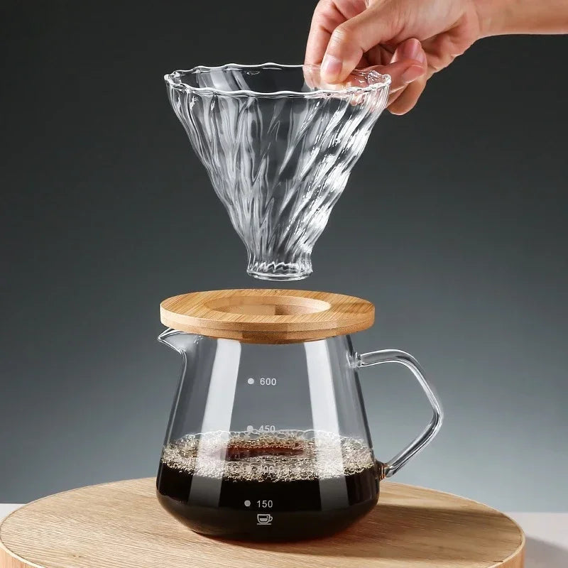 Pour Over Coffee Maker Set Glass