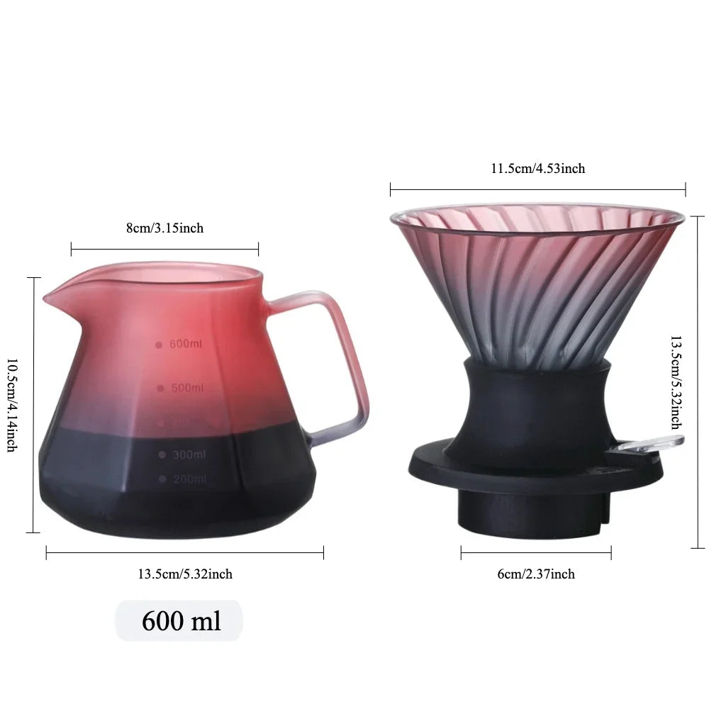 600ml Immersion Dripper Switch Glass Coffee Maker