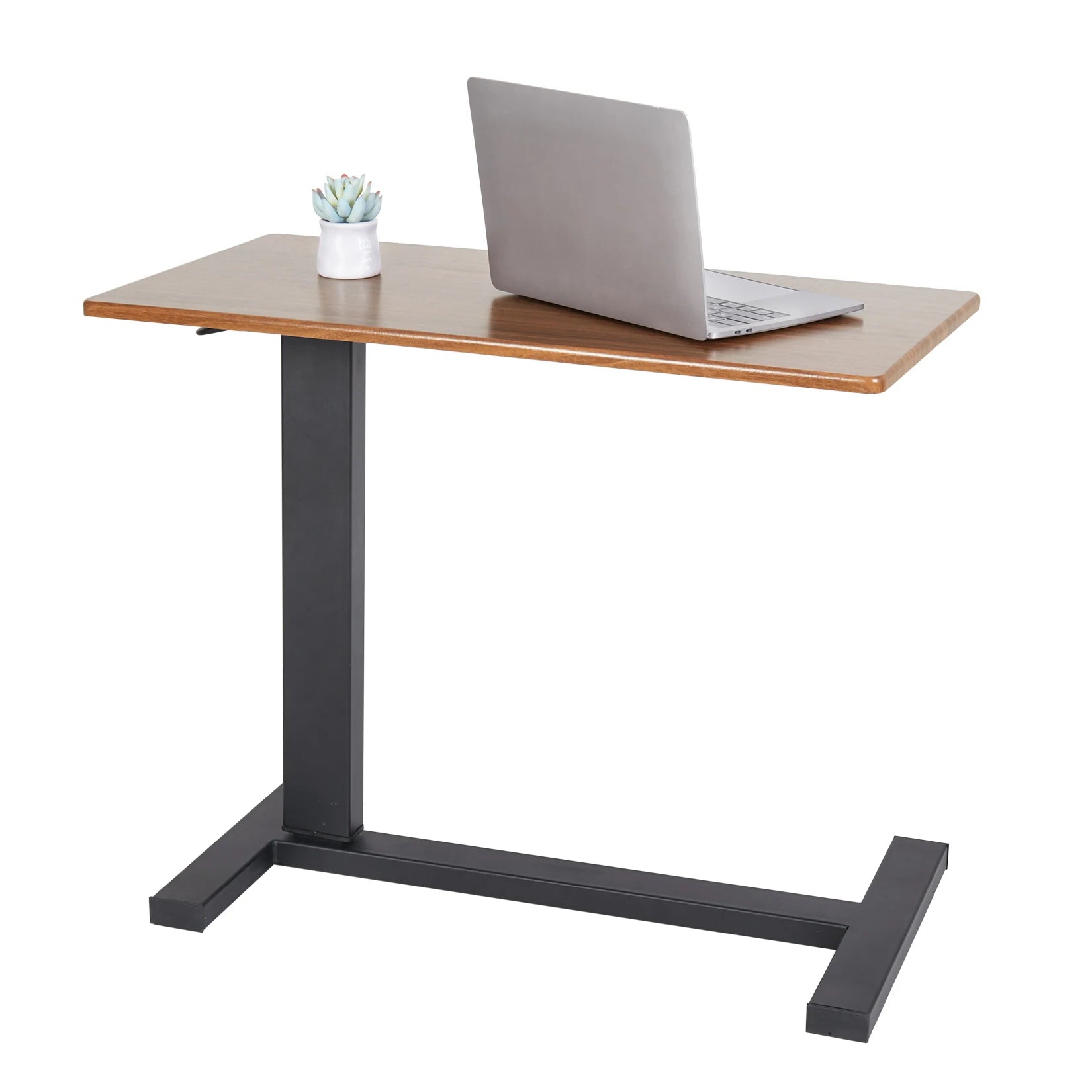 Versatile Adjustable Overbed Table with Hidden Wheels