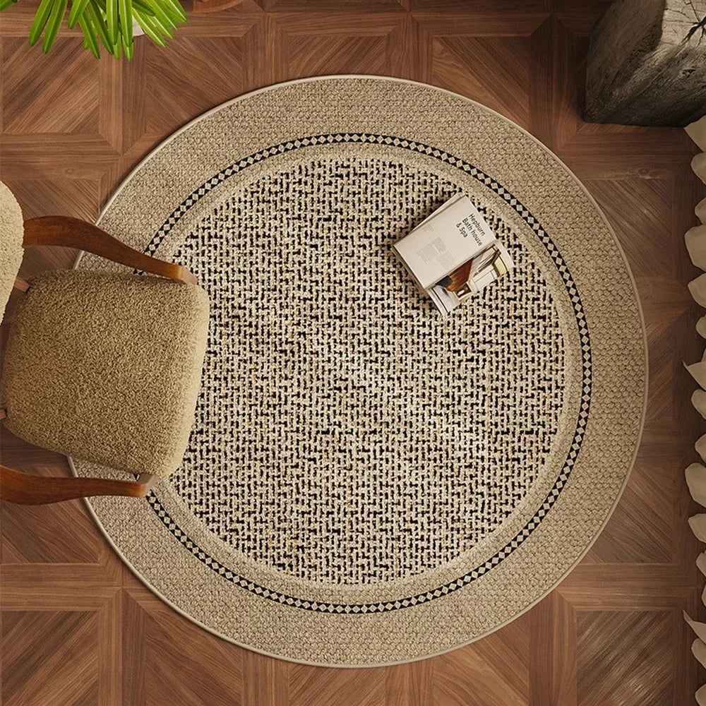 Round Carpet For Living Room Large Bedroom Bedside Carpets Study Chair Floor Mat Modern Minimalist Style Home Decoration Rug