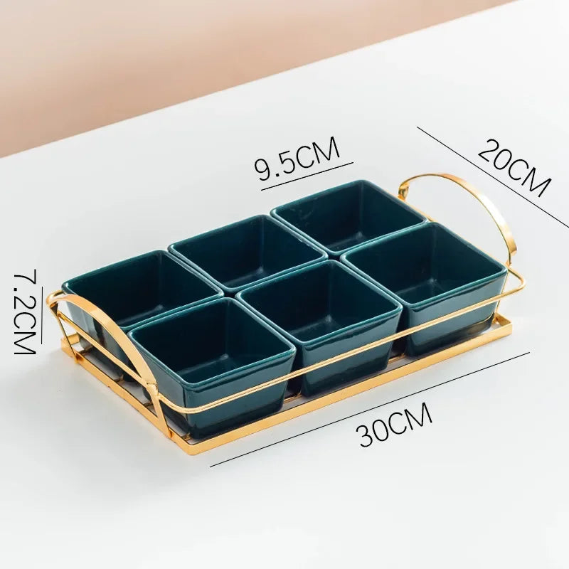 Ceramic Divided Grid Snack