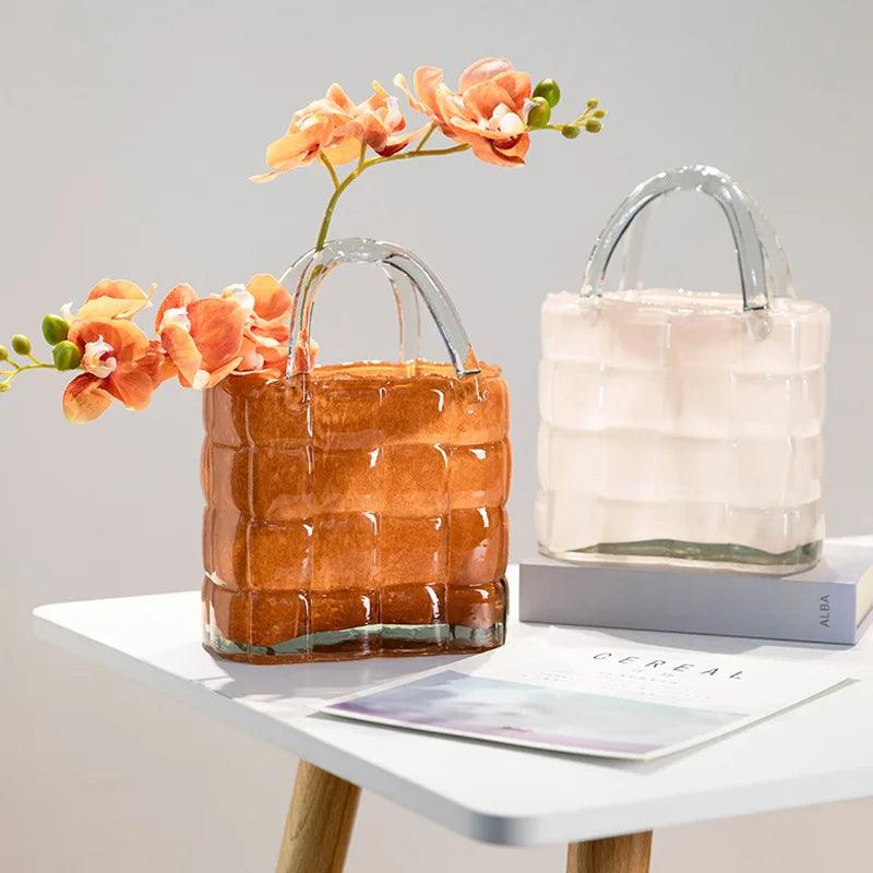 Transparent Glass Vase Shaped Bag