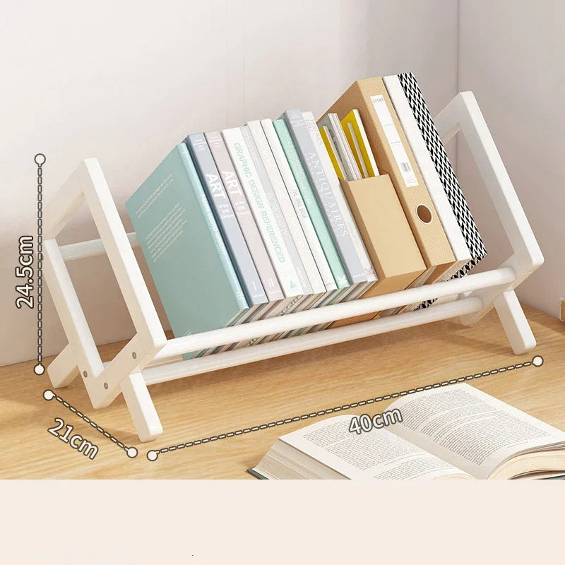 Desktop Bookshelf Home Living Room Decorative Shelf Simple Economic Type Magazine Rack Small-scale Bedroom Fine Storage Shelves