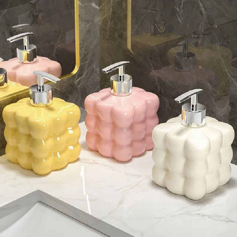 Elegant Ceramic Soap Dispenser - Modern Bathroom Decor