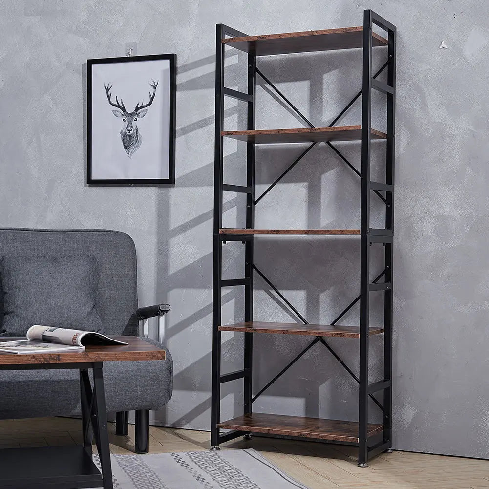 Tier Open Bookshelf Storage Unit