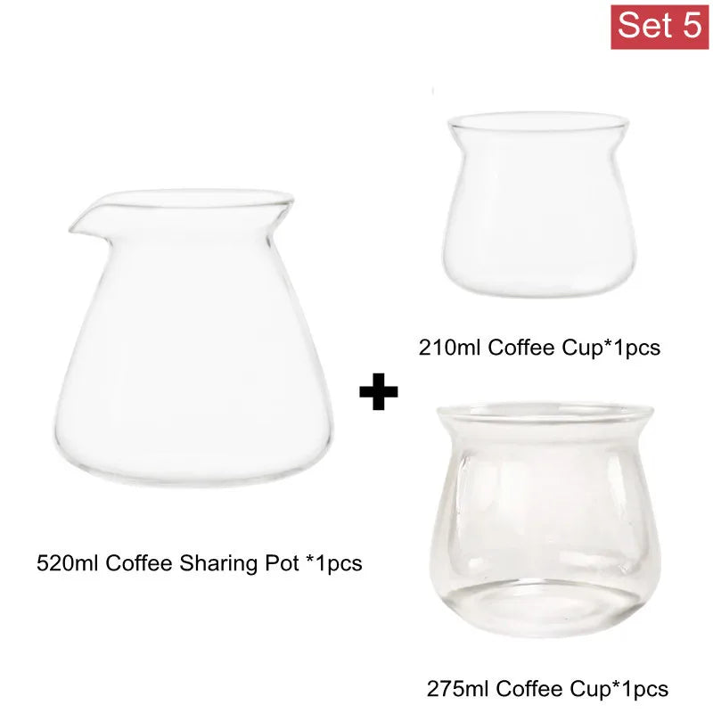 Elegant Glass Coffee Carafe Set for Pour Over Perfection