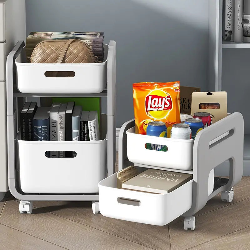 Versatile Mobile Storage Cart for Office & Home