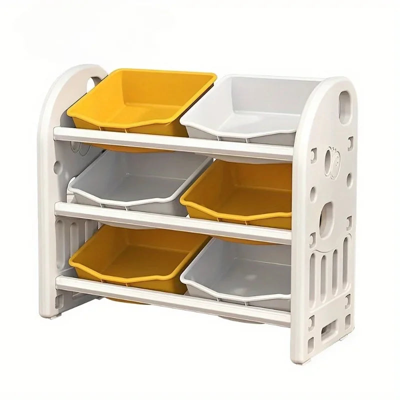 Versatile Kids Organizer Cabinet with Colorful Baskets