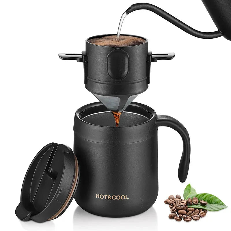 Premium Stainless Steel Portable Coffee Dripper Set