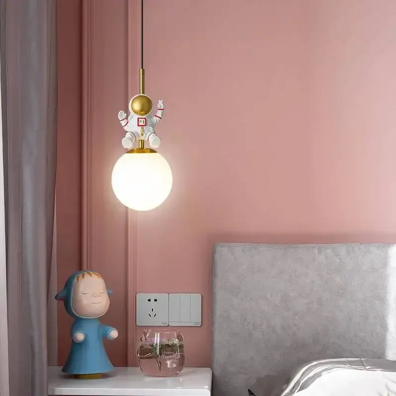 LED Bedside Pendant Lamp Astronaut Chandelier